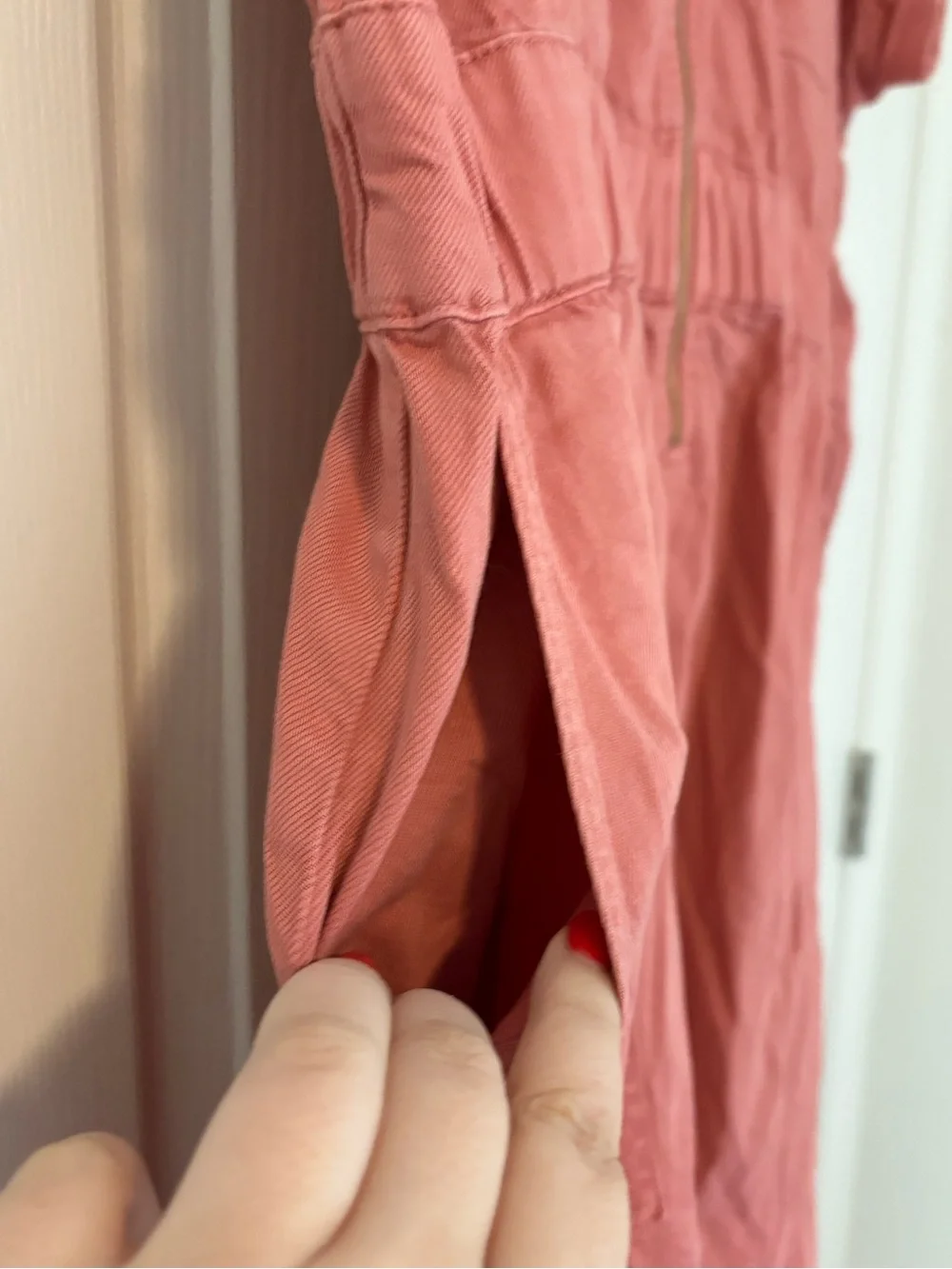 EUC - J. Crew Coral Zip-Up Utility Shirt Dress